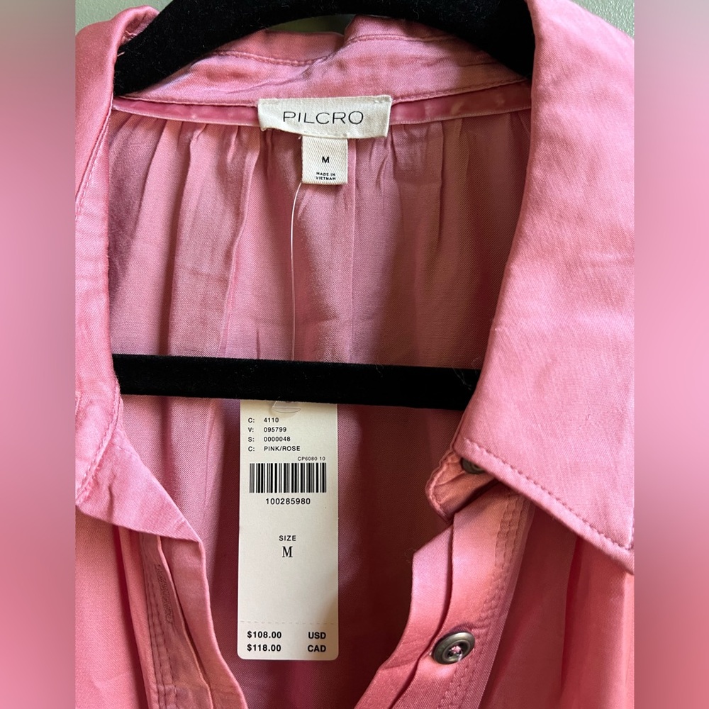 Pilcro Dusty Pink Button Down - Picture 5 of 6
